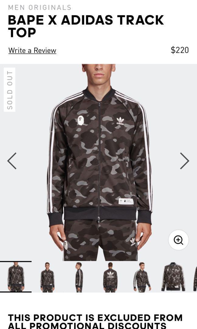 Adidas x hotsell bape track top