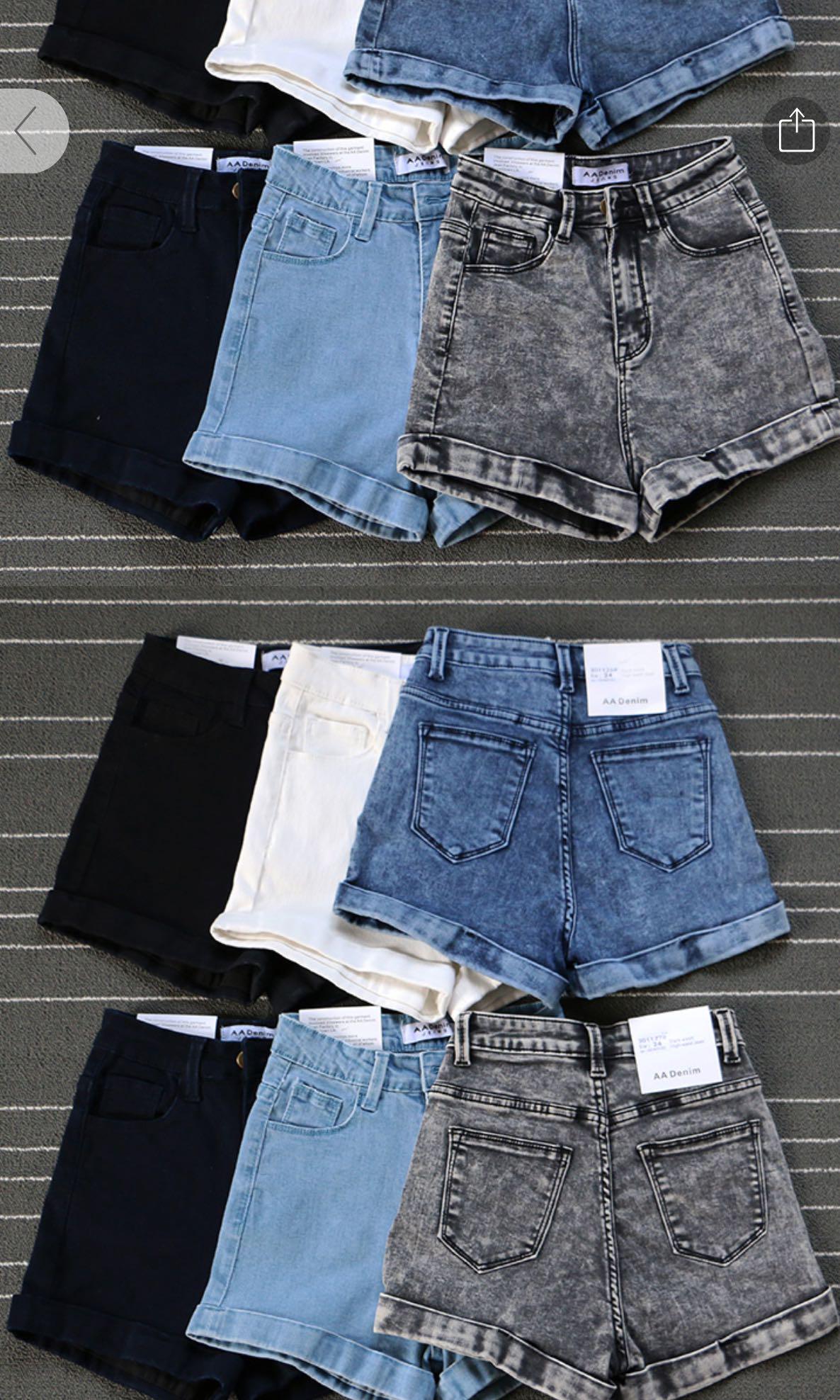 super high waisted shorts denim