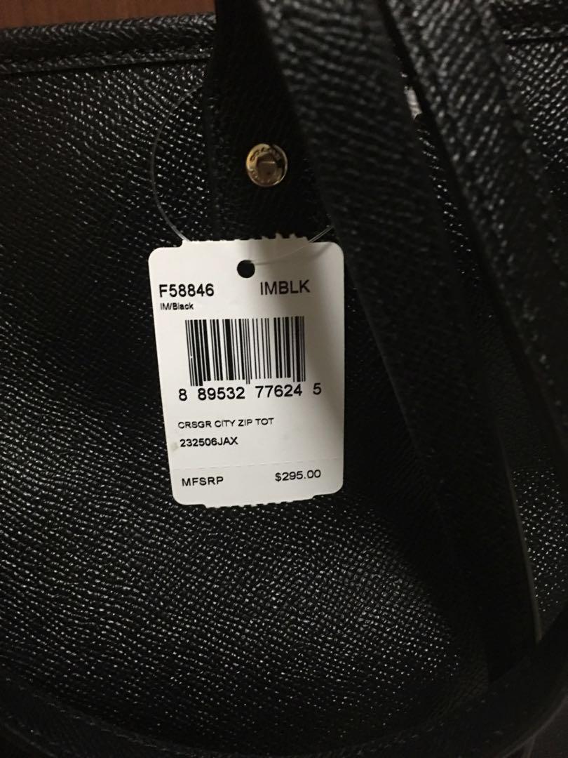 Coach F58846 City Zip Tote in Crossgrain leather