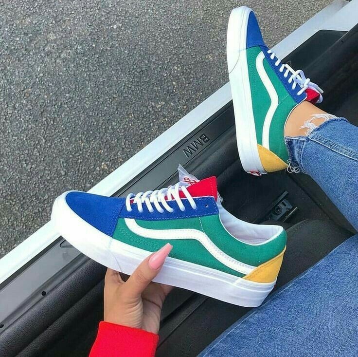 Colourblock vans old skool, Women's 