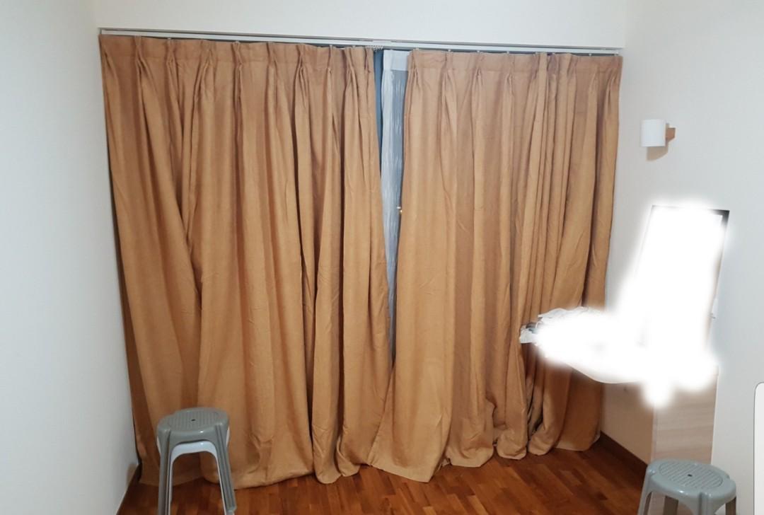 Curtain 100 Blackout Soundproofing Double Pleat 259x240cm