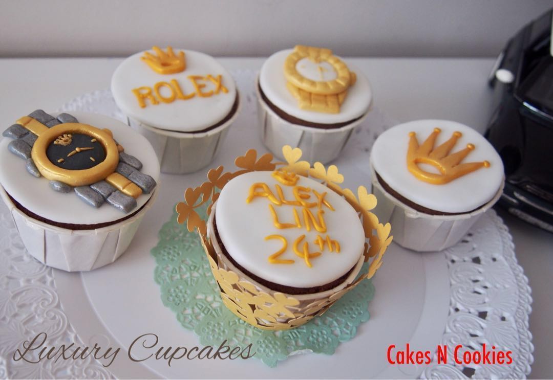 Fondant Cupcakes Rolex Hermes Etc Food Drinks Baked Goods On Carousell