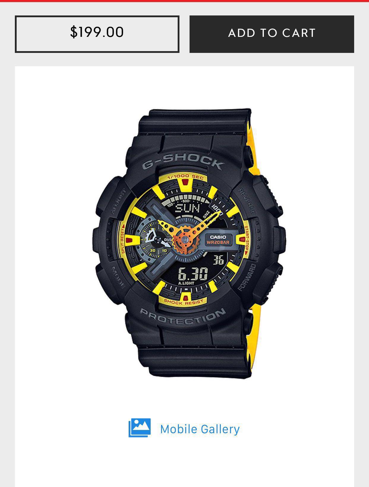 G Shock GA 110BY 1ADR Mobile Phones Gadgets Wearables Smart