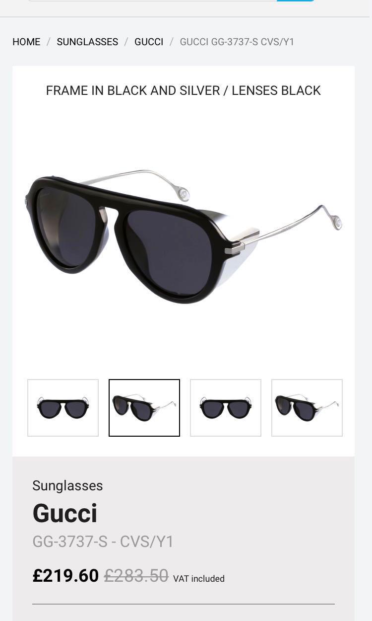 gucci sunglasses with side shields