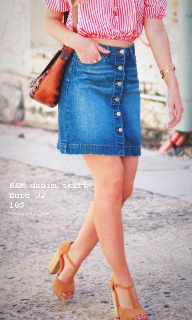 h&m jeans skirt