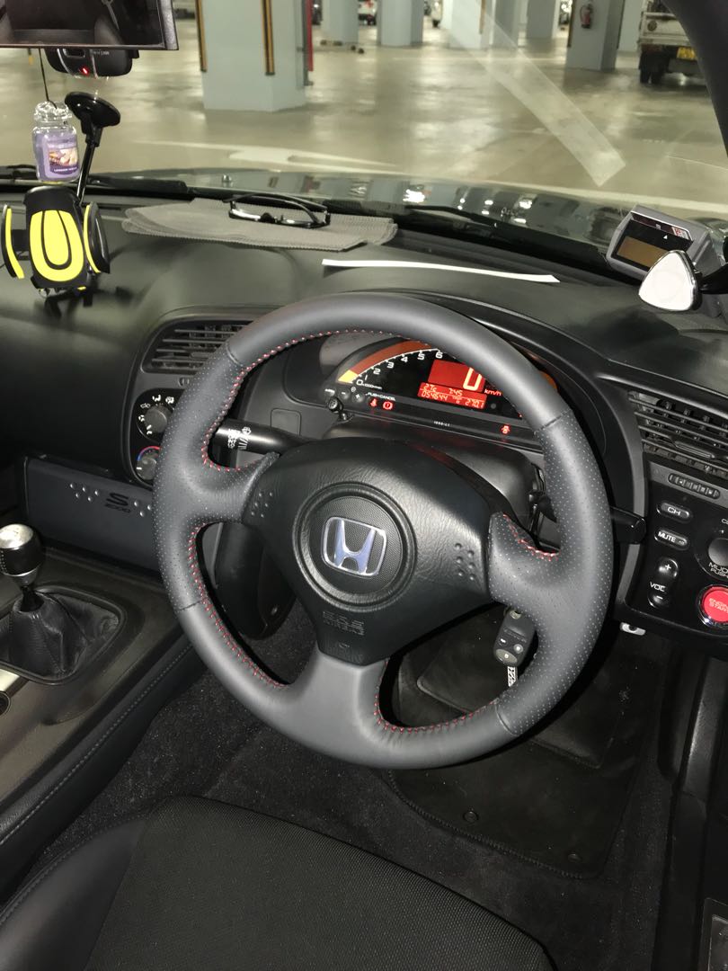 Honda S2000 Nappa leather alcantara steering wheel wrap Car