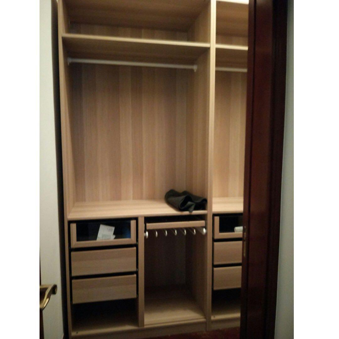 Ikea Pax 2 Wardrobes White Stained Oak Effect Home Furniture