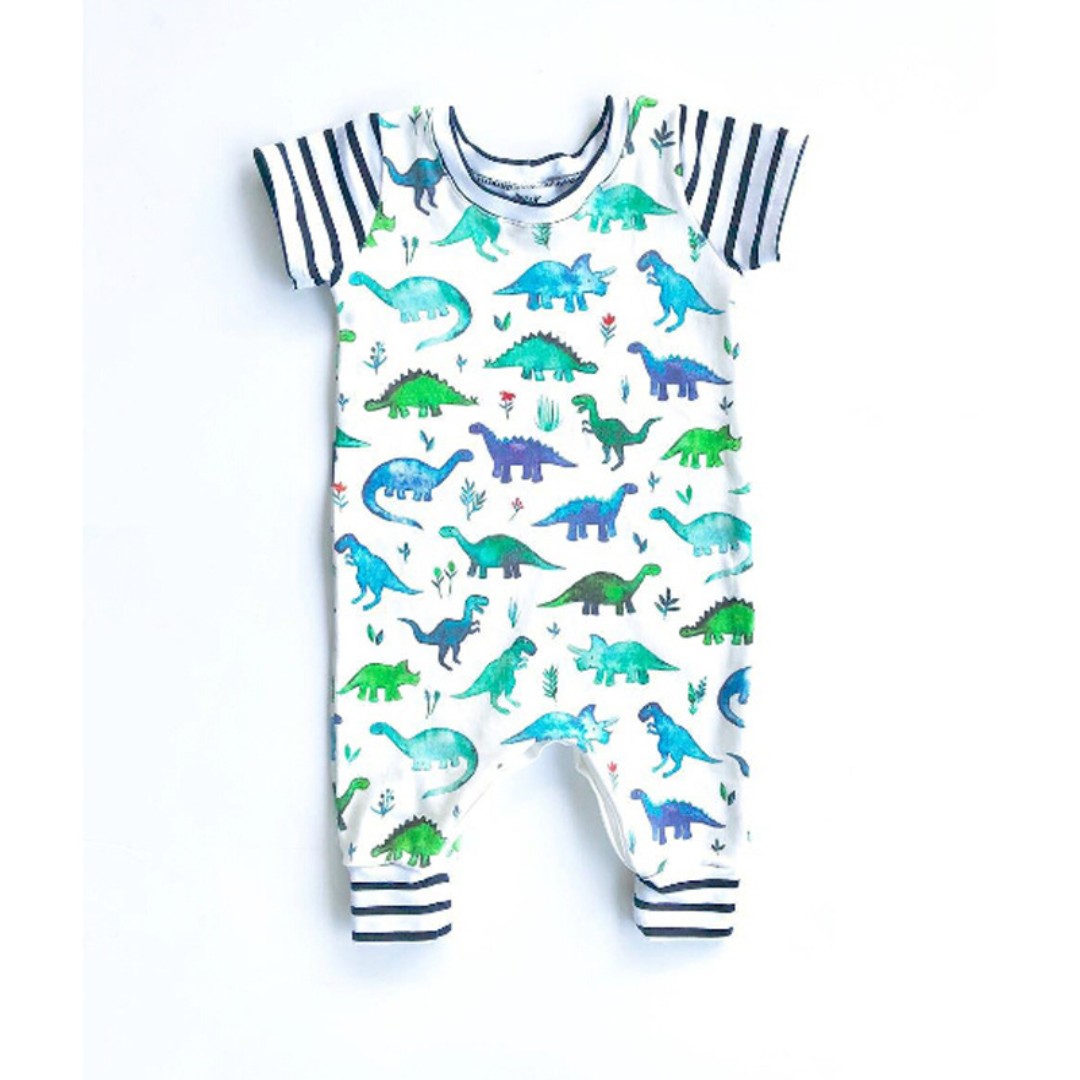 Instock Jurassic World Theme Dinosaurs Trex Baby Romper Kids