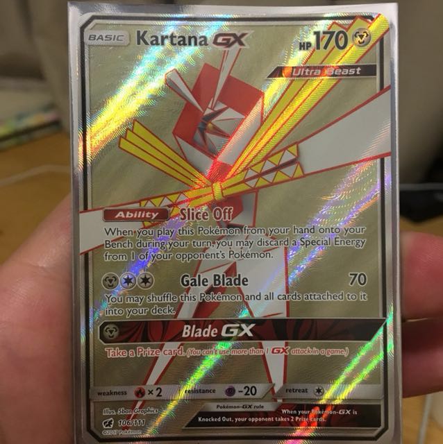  Pokemon - Kartana GX - 106/111 - Full Art Ultra Rare : Toys &  Games