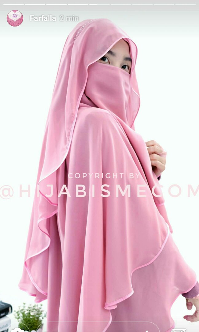 Khimar Farfalla Preloved Fesyen Wanita Muslim Fashion Di Carousell