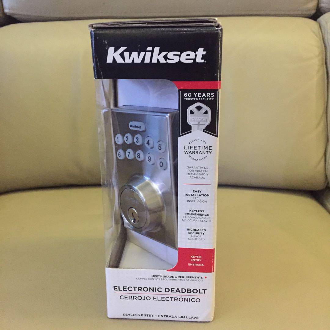 Kwikset 264 elctronic deadbolt door lock furniture home living