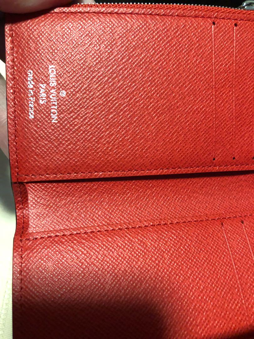 Louis Vuitton LV x Supreme chain wallet epi Red