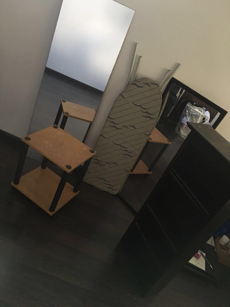 Mirror Ironing Board Shelves