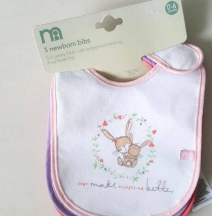 mothercare bibs with sleeves