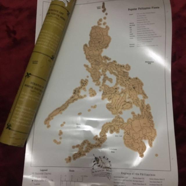 Philippine scratch map for the wandelusting traveler, Hobbies & Toys