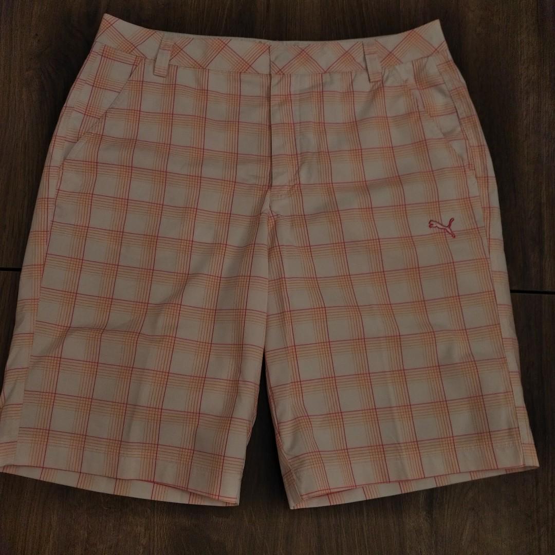 puma golf shorts orange