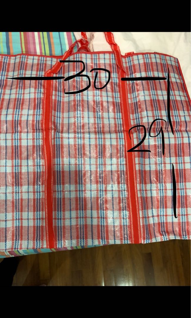 Red white blue nylon canvas bag