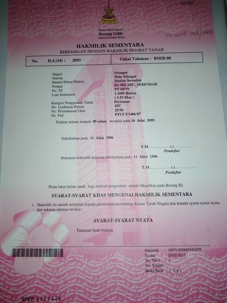 Serendah Tanah Kebun 3 53 Ekar Utk Di Jual Property For Sale On Carousell