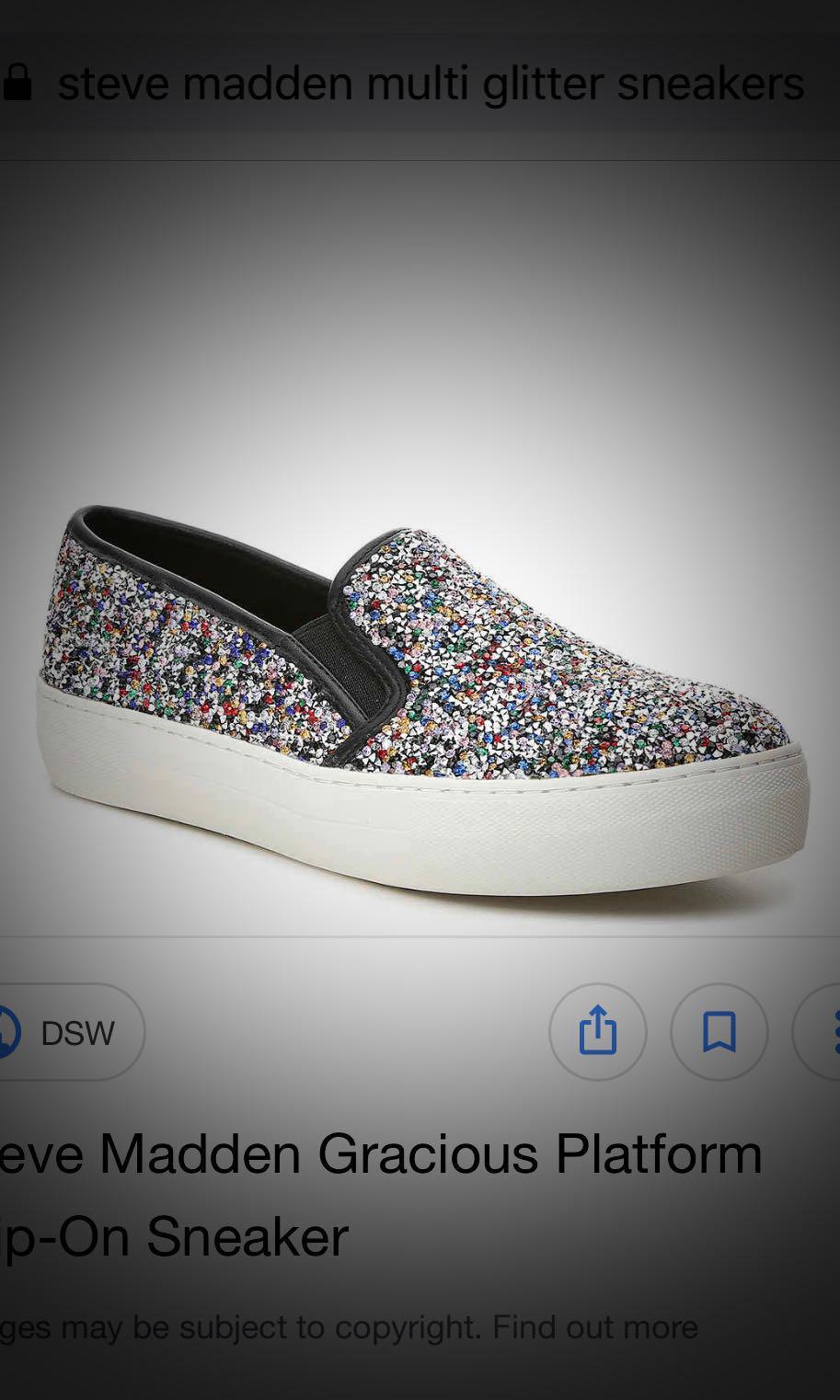 steve madden glitter platform sneakers