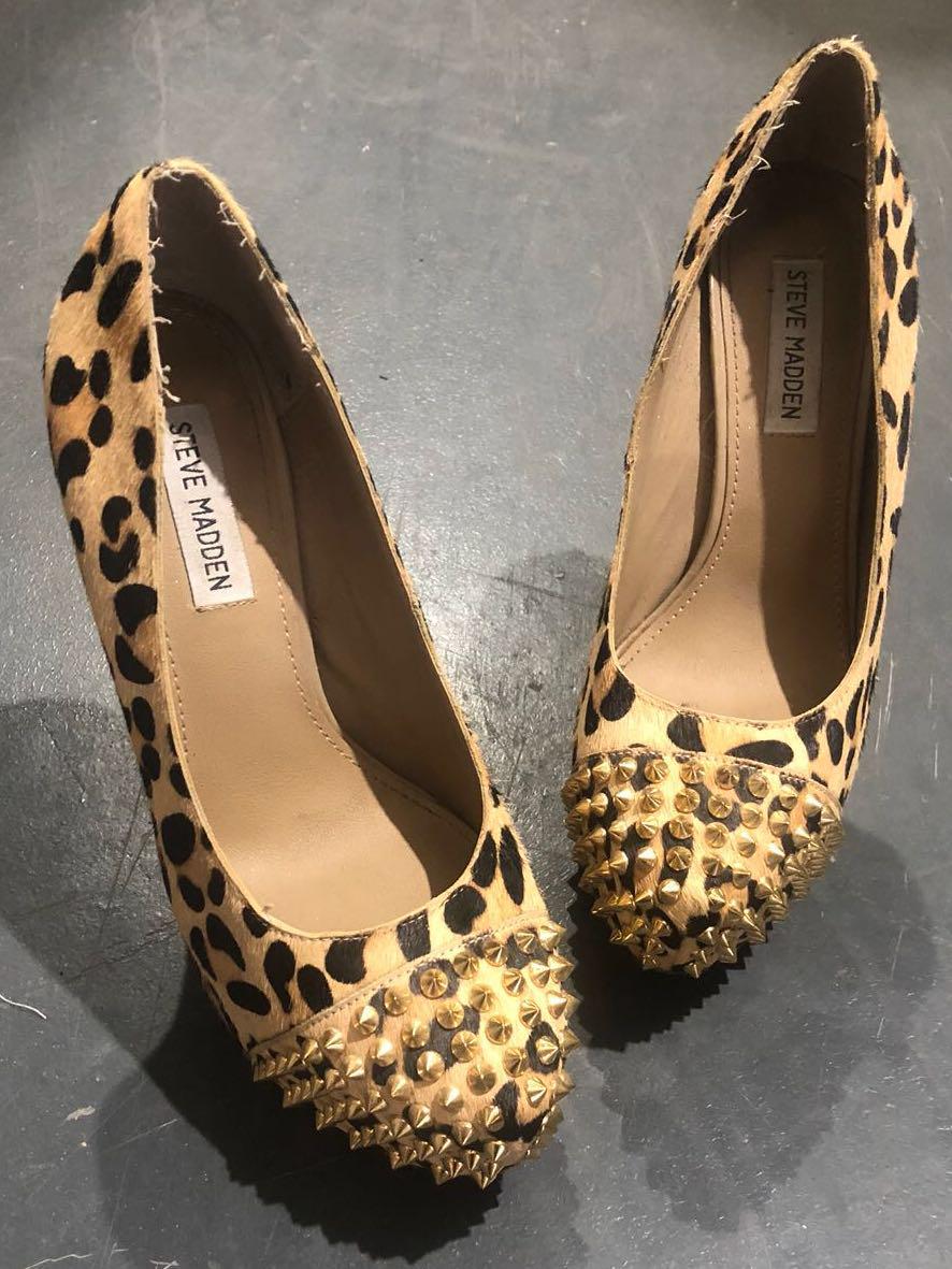 steve madden leopard heels
