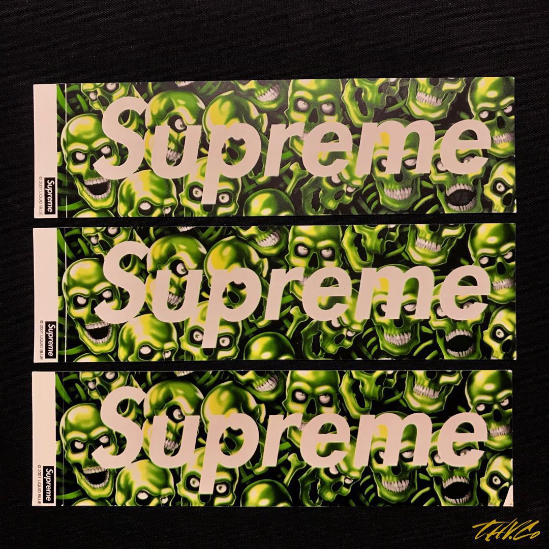supreme skull sticker