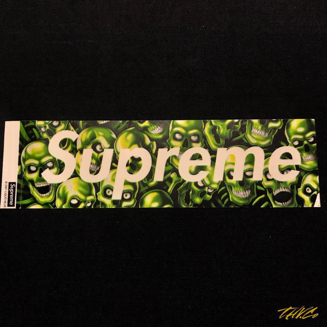 Supreme skull box logo sticker store