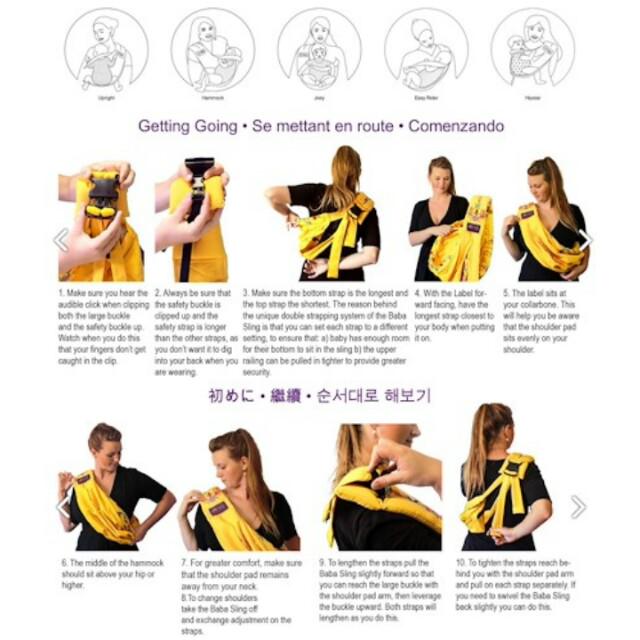 Baba sling instructions new arrivals