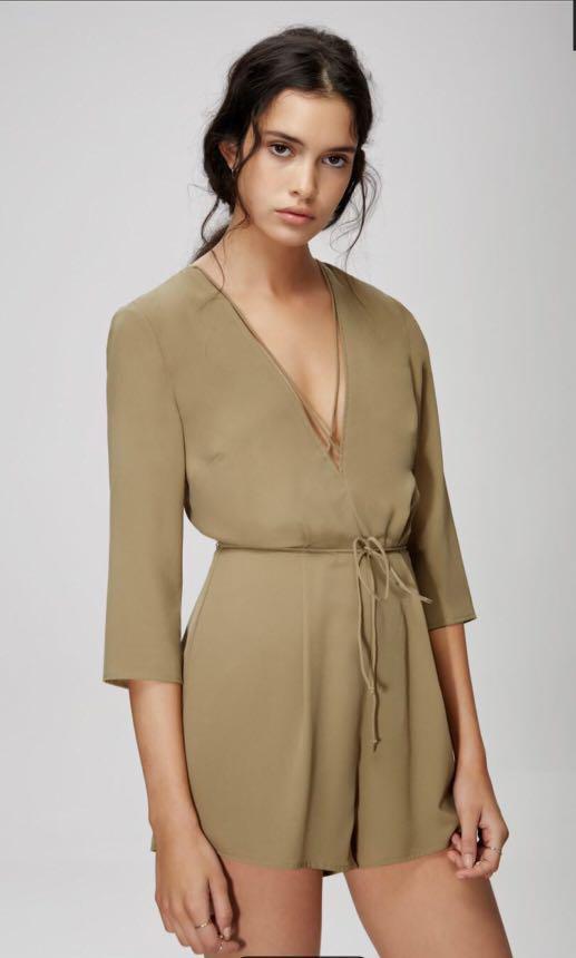 khaki playsuit australia