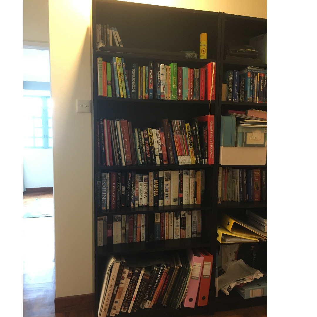 Up To 3 Ikea Billy Brown Black Large Bookcases Furniture Shelves Drawers On Carousell