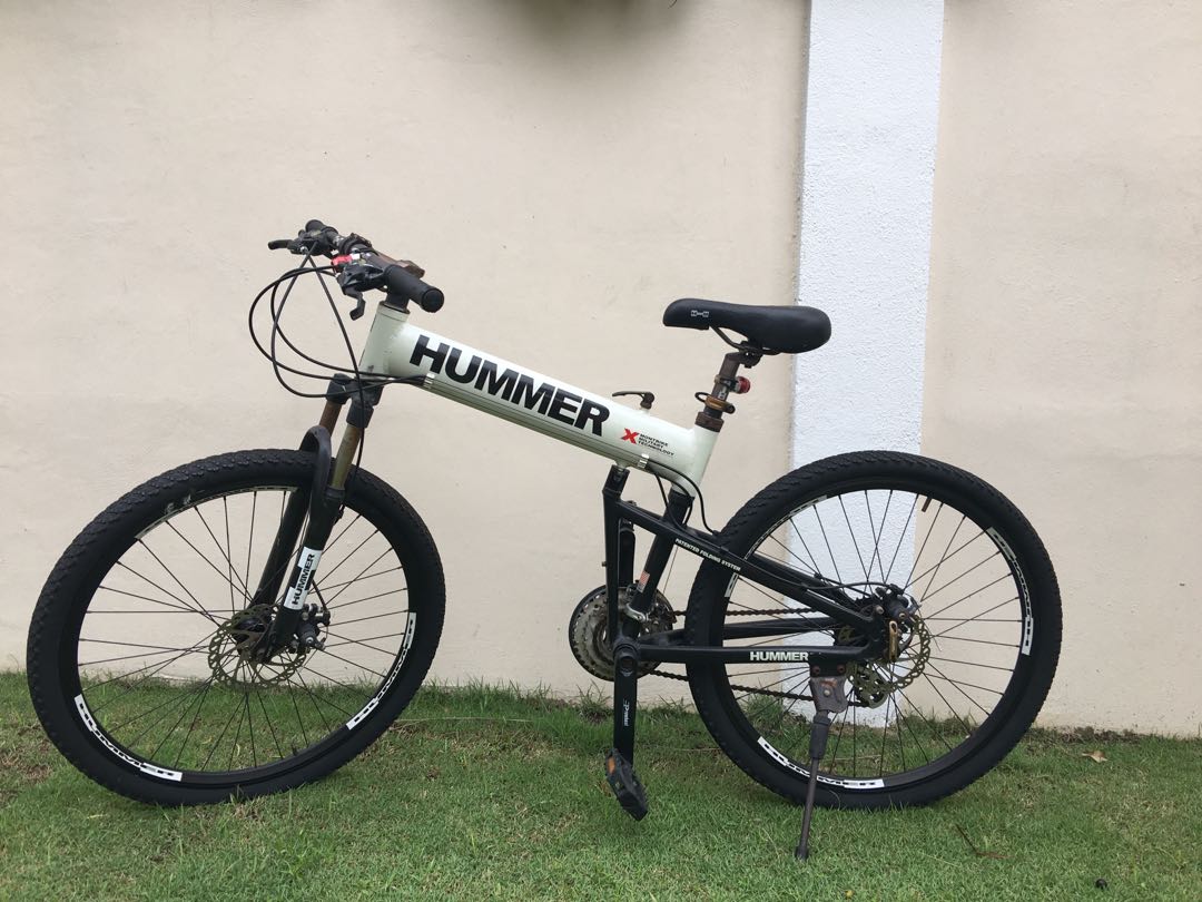 26 inch Hummer folding bicycle White