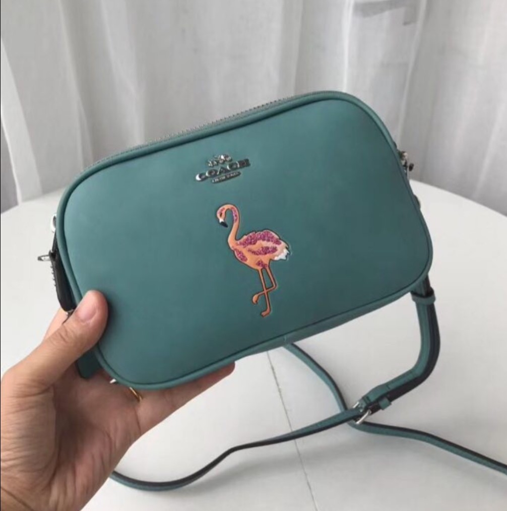 flamingo coach purse