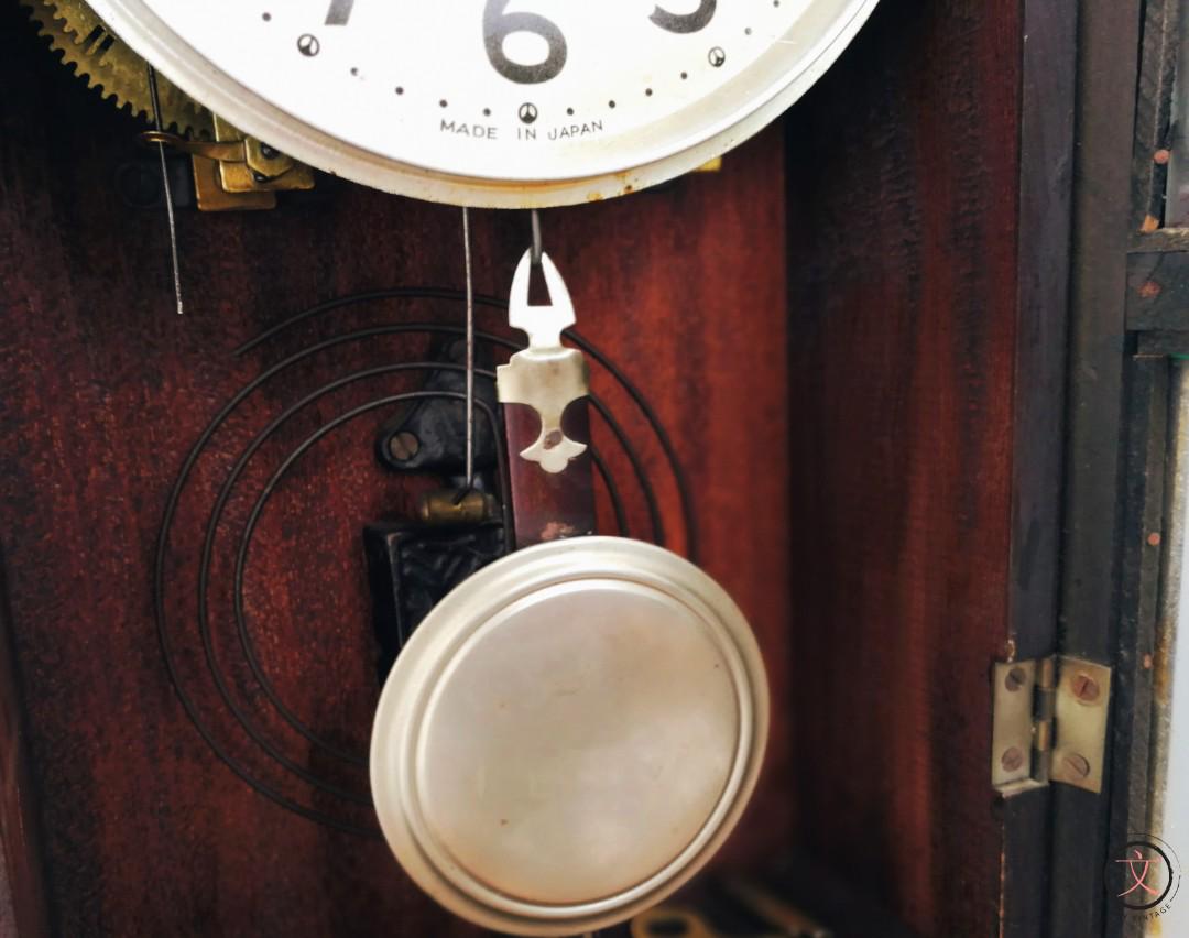 Antique made in occupied Japan pendulum clock, Hobbies & Toys