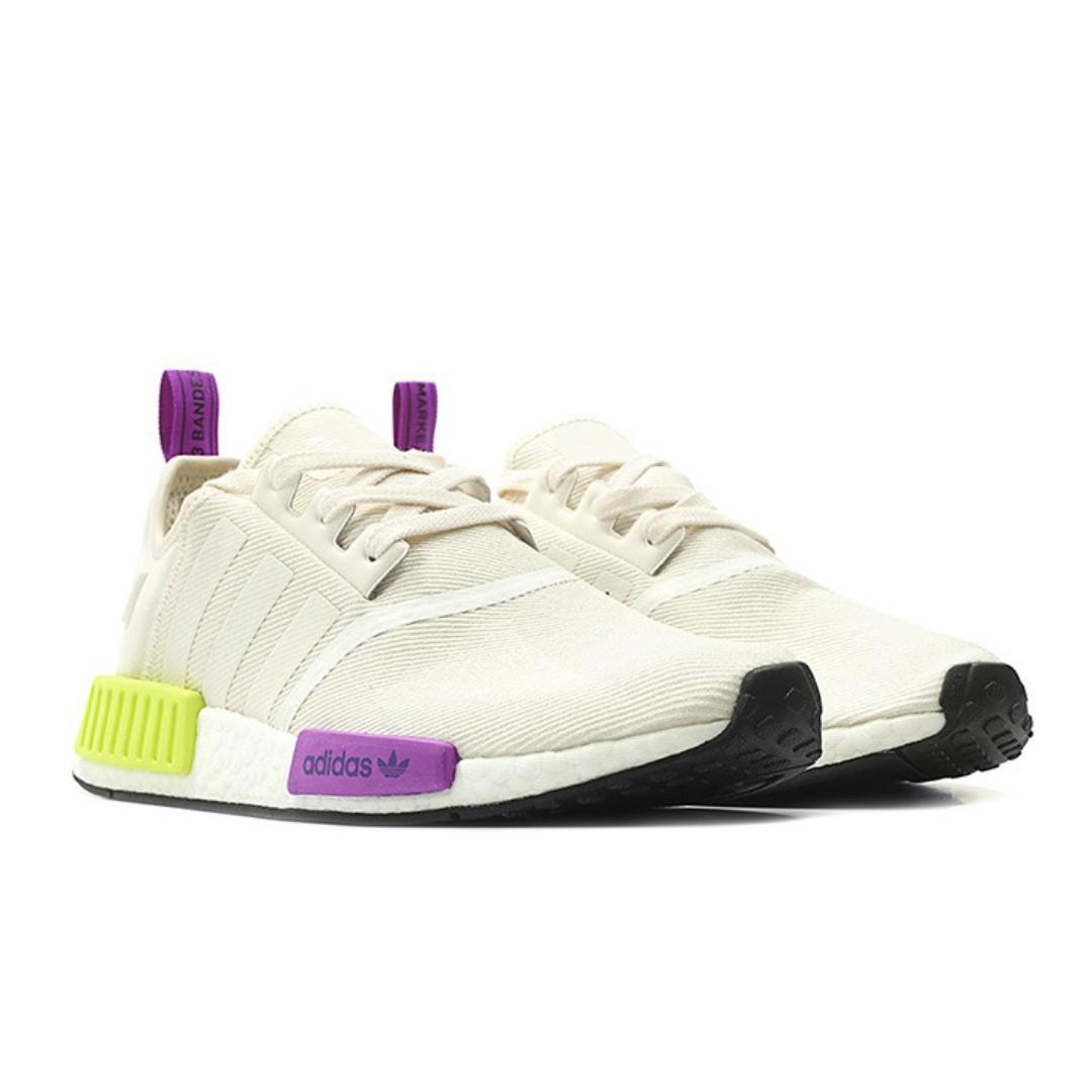 adidas nmd r1 white and purple