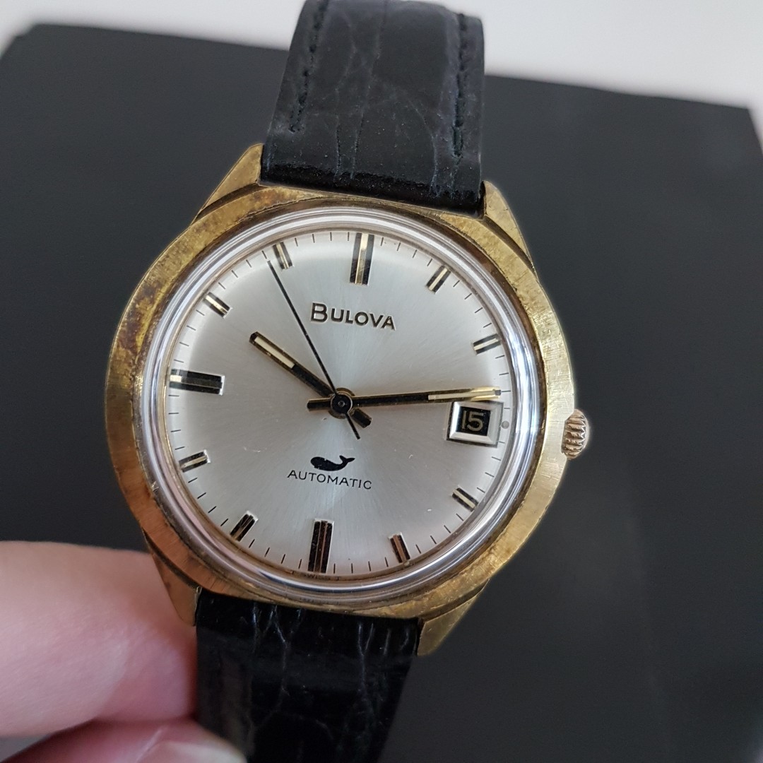 Bulova gold electroplate bezel best sale