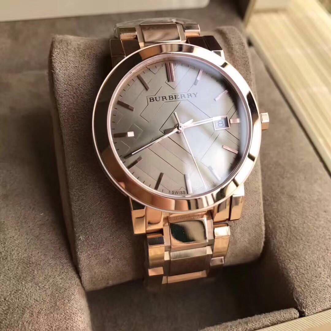Burberry The City Rose Gold-Tone Ladies Watch Bu9039, Luxury, Watches on  Carousell