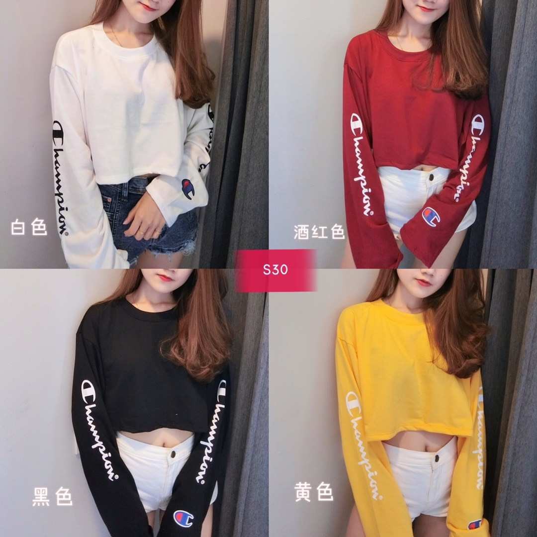 champion sweater crop top 80