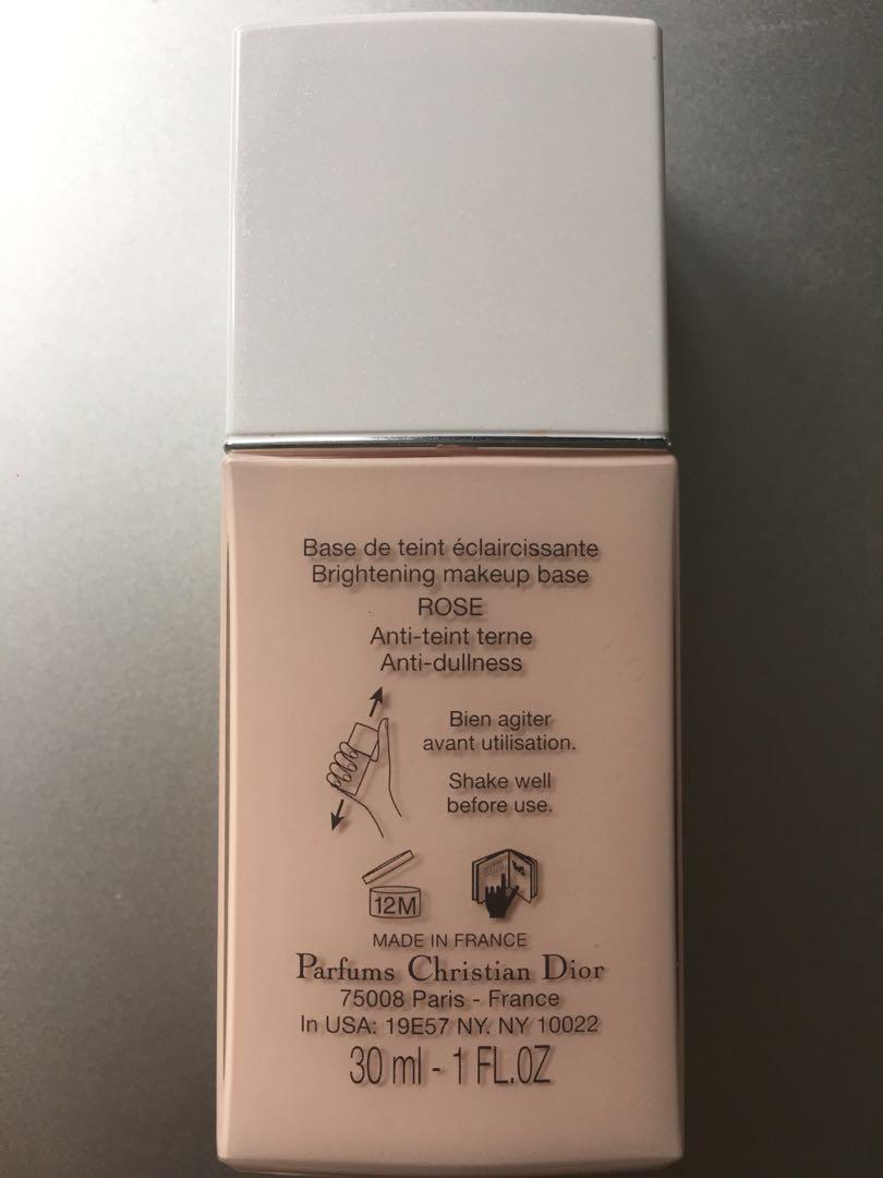 Diorsnow Brightening Makeup Base Colour Correction SPF35 PA+++ 30ml Rose, Beauty & Personal Care