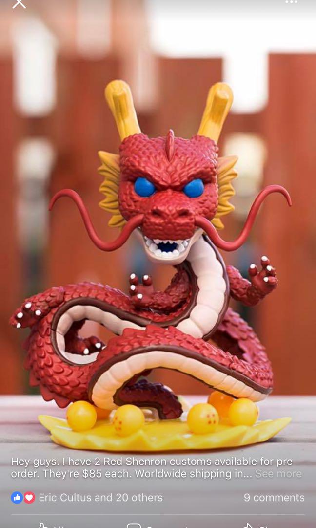 Funko Pop Abbernaffy custom Red Shenron Hobbies Toys Toys