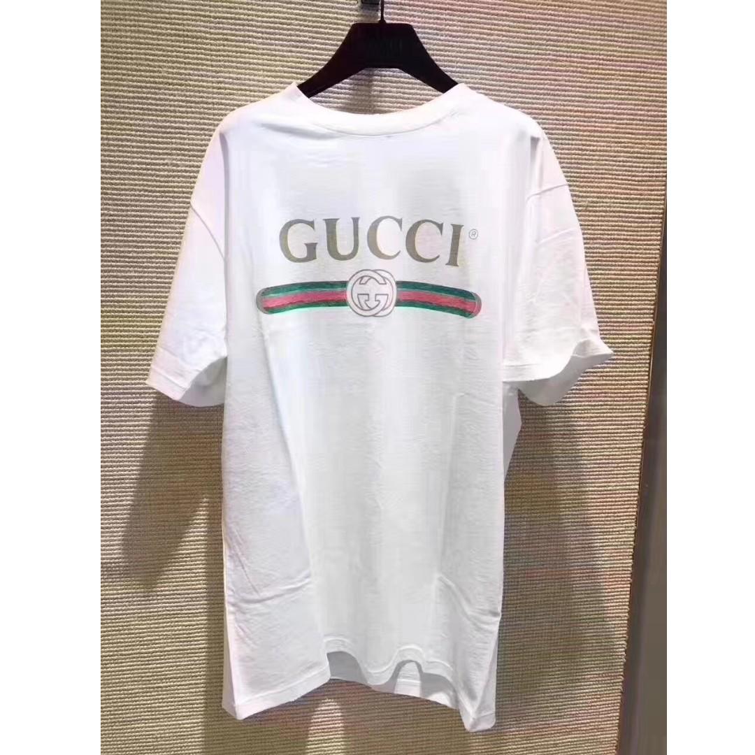 gucci belt logo tee