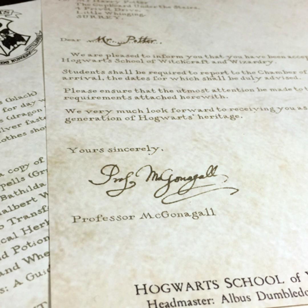 Harry Potter Acceptance Letter Sets D7 Women S Fashion Accessories Others On Carousell