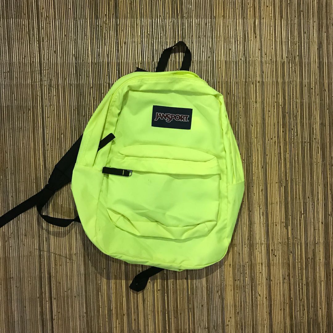 Neon yellow jansport backpack clearance