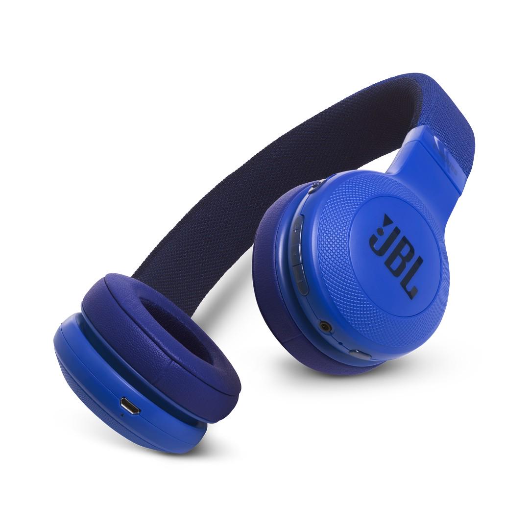 blue wireless headset