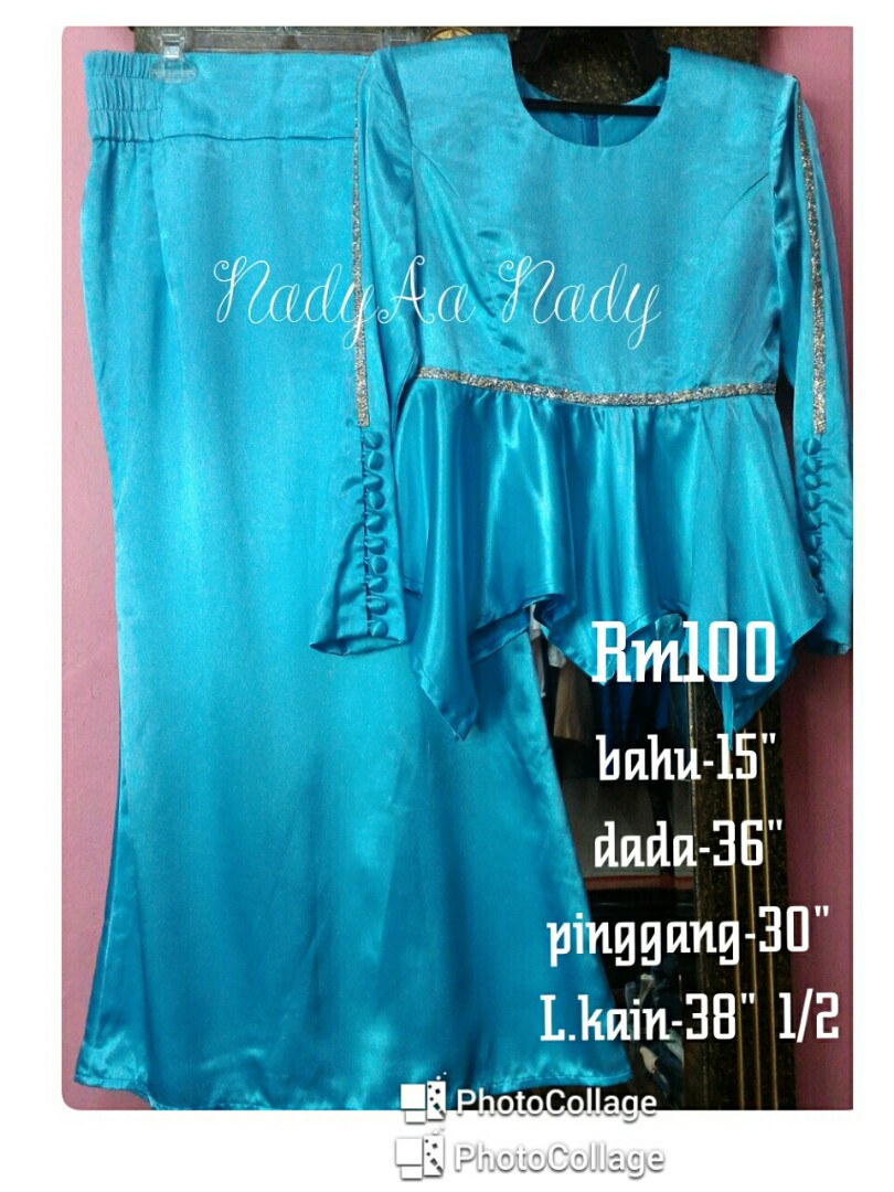 Peplum & kebaya kota bharu, Women's Fashion, Muslimah Fashion, Baju