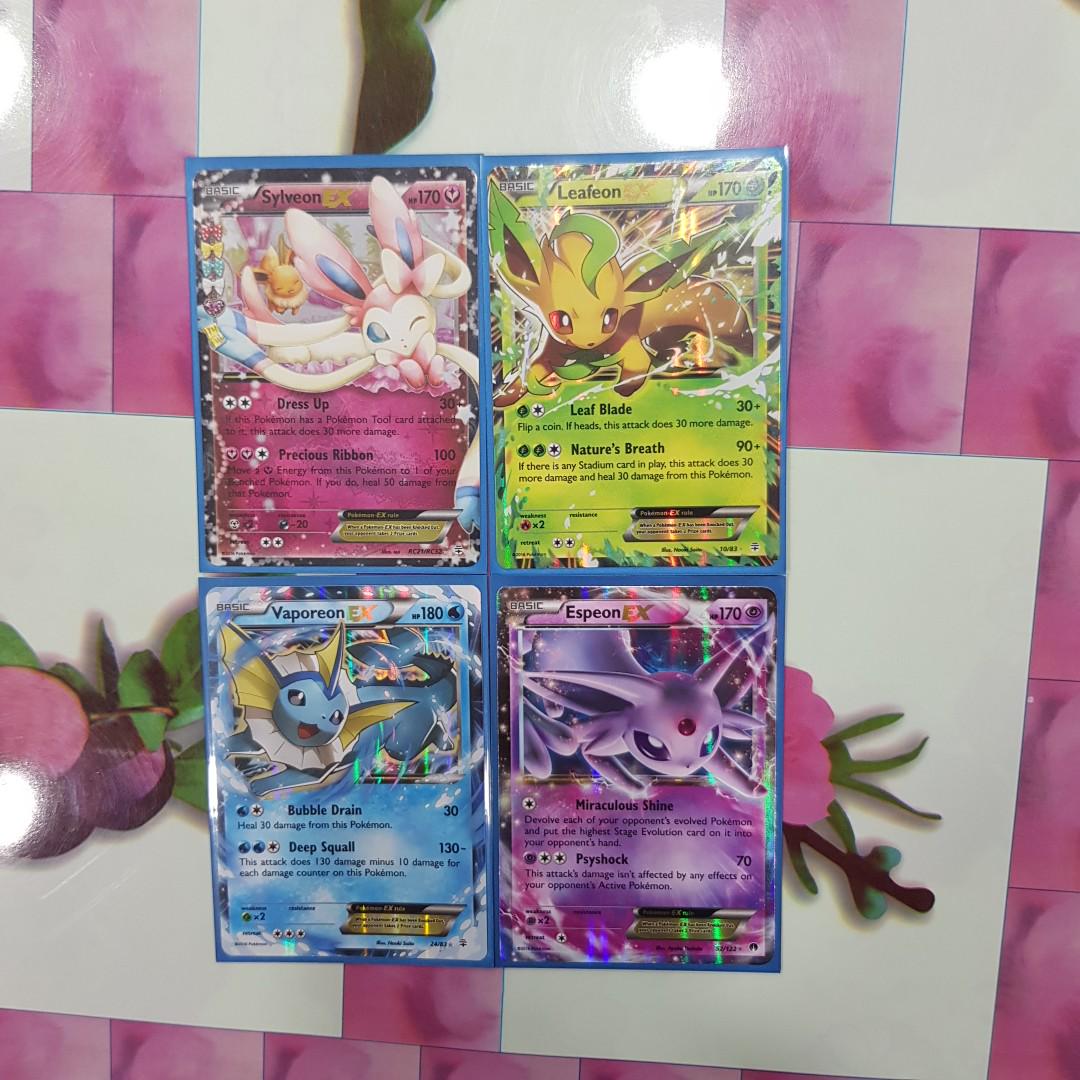 Pokemon Tcg Espeon Leafeon Vaporeon Sylveon Ex Not Gx Full Art Rainbow Hyper Rare Toys Games Others On Carousell It is one of eevee's final forms, the others being jolteon, flareon, espeon, umbreon, leafeon, glaceon, and sylveon. pokemon tcg espeon leafeon vaporeon sylveon ex not gx full art rainbow hyper rare