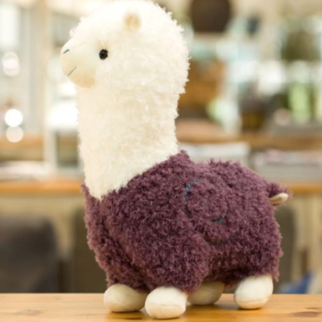 purple alpaca plush