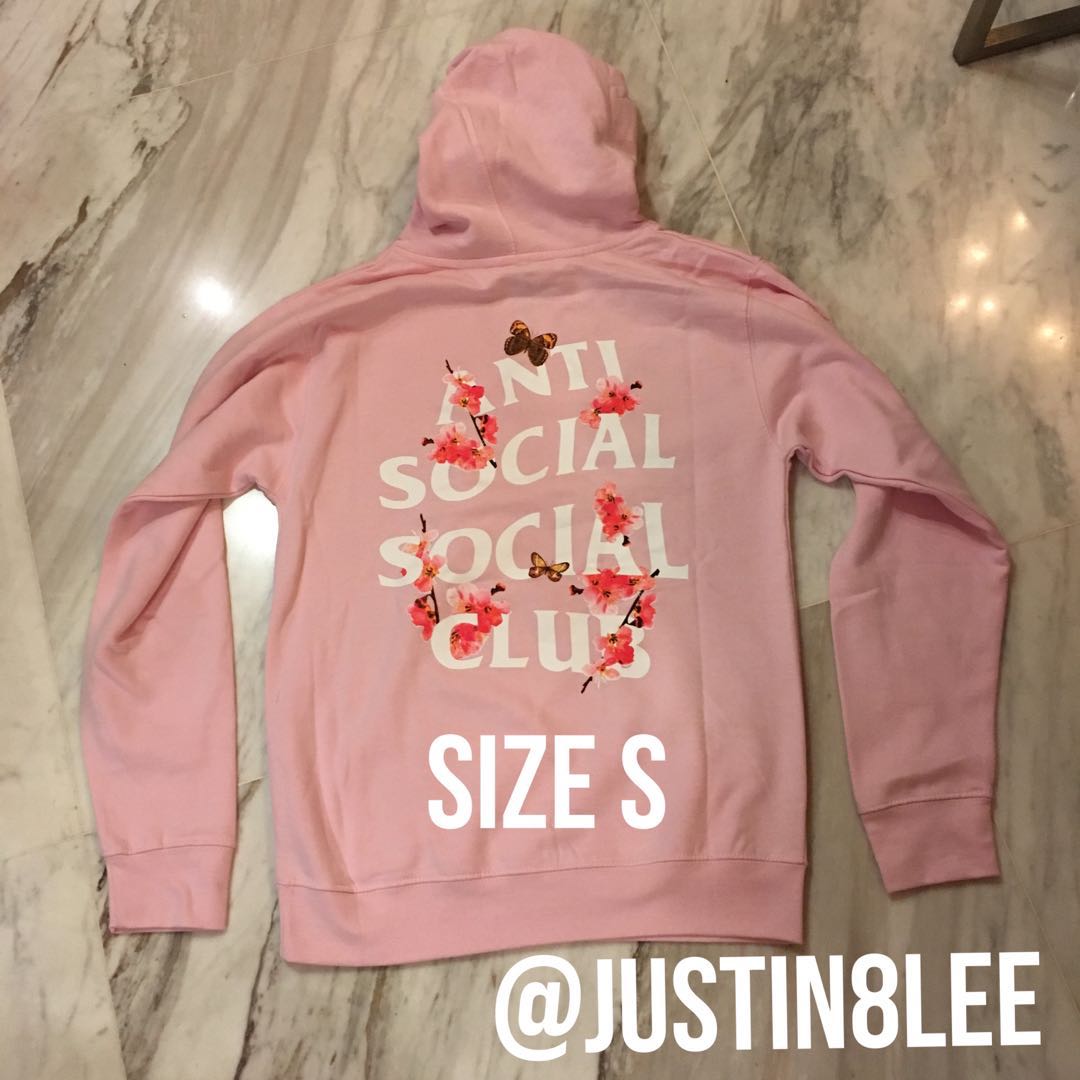 S Anti Social Social Club Kkcok pink hoodie Assc Men s Fashion Tops Sets Hoodies on Carousell