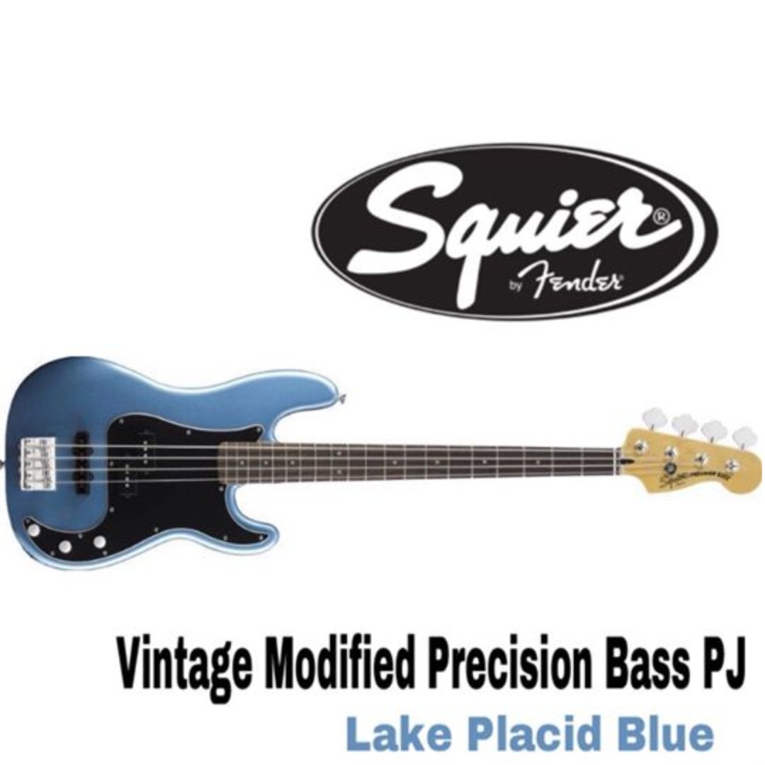 Squier vintage modified precision outlet bass pj lake placid blue