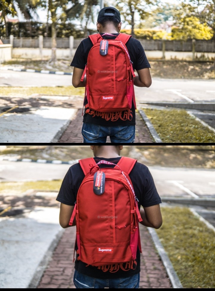 Supreme Backpack Bagpack SS18 RED Men s Fashion Bags