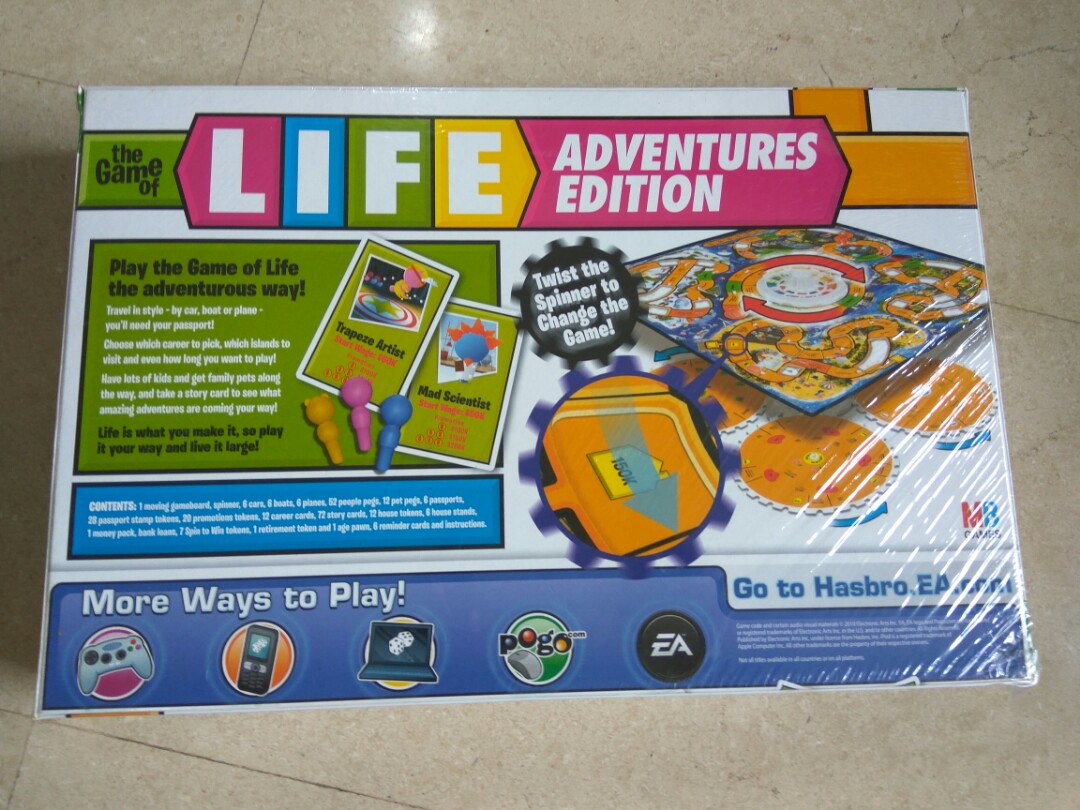 Life game of Adventures Edition 09060 Instructions - Hasbro