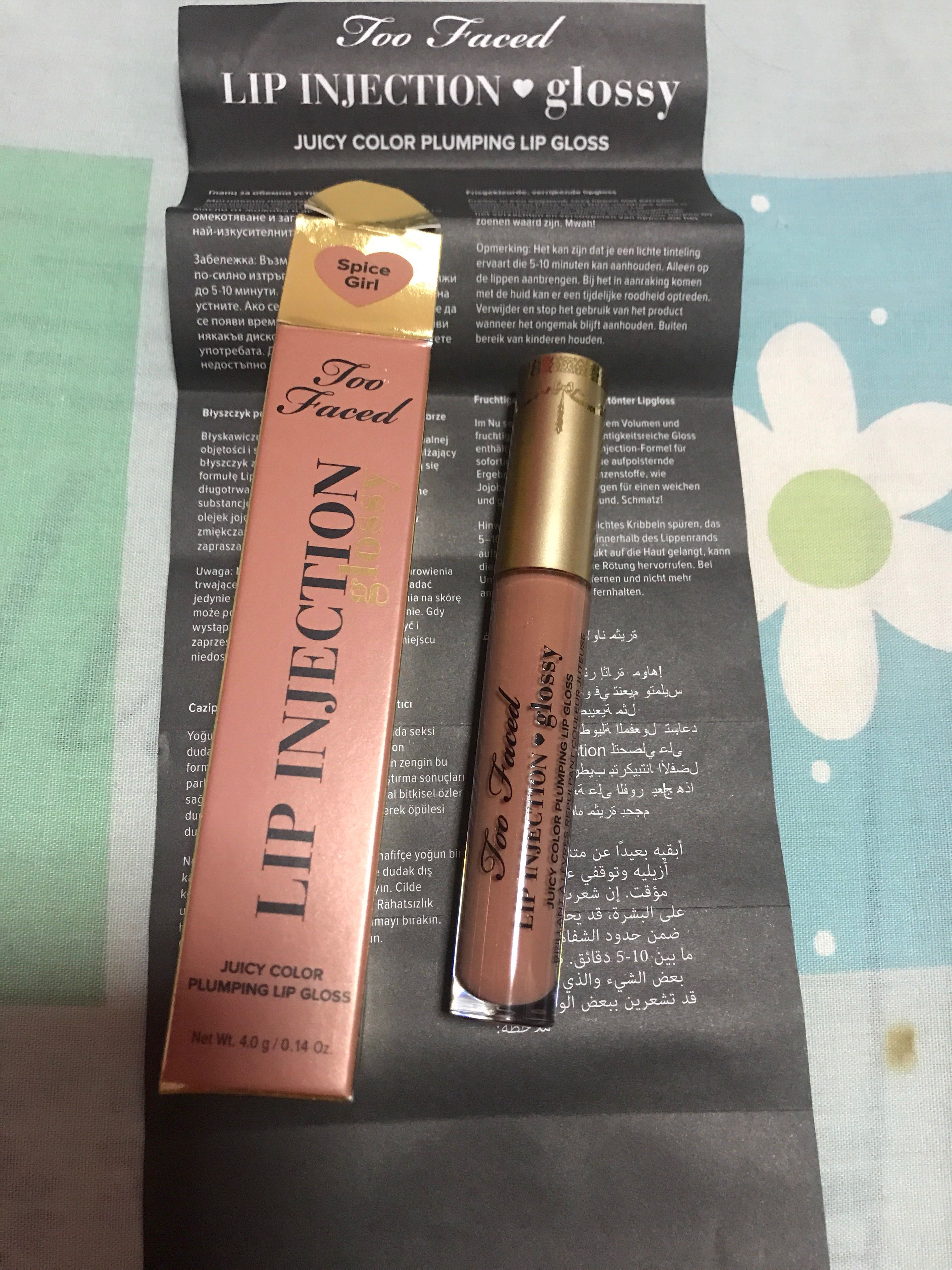 Too Faced Lip Injection glossy, Beauty  Personal Care, Face, Makeup on  Carousell